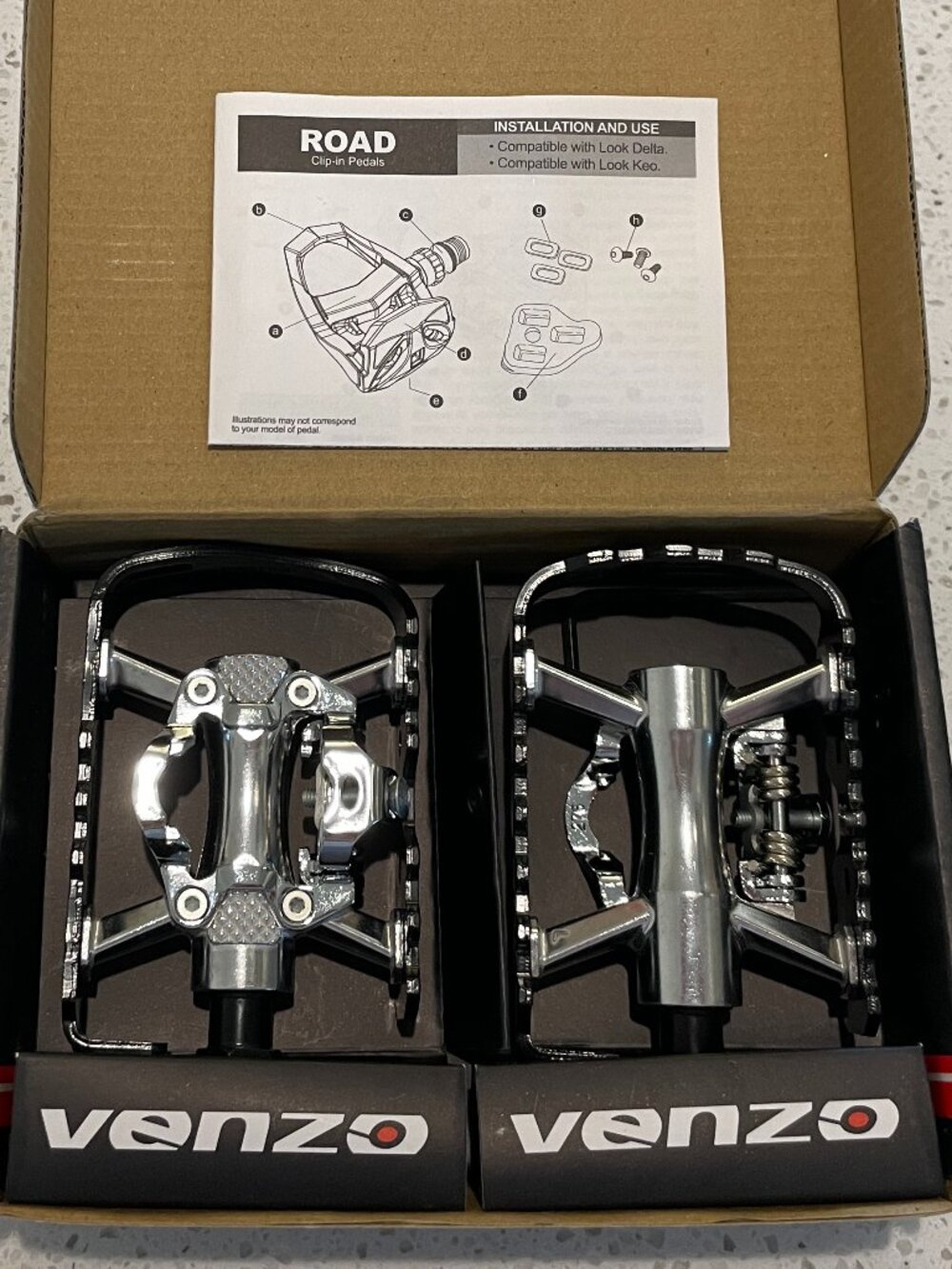 VENZO Professional Bike Pedal - Compatible with Shimano SPD Mountain Bike